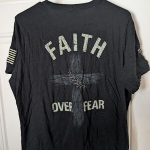 Faith Over Fear Black T-Shirt